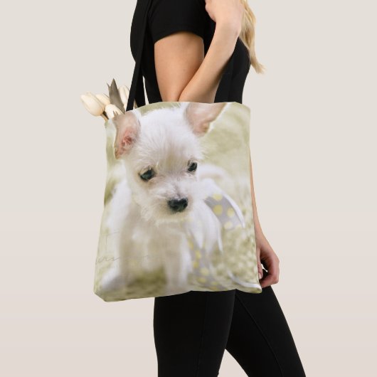 Chihuahua en Maltese puppy Tote Bag (Dichtbij)