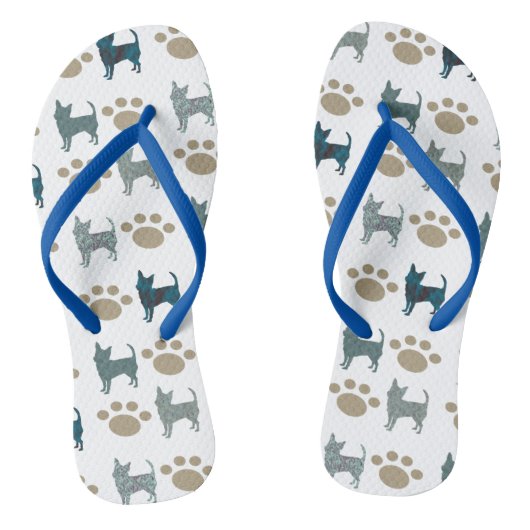 Chihuahua en Paw-Teenslippers Teenslippers (Voetbed)