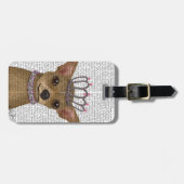 Chihuahua en Tiara Bagagelabel (Voorkant horizontaal)