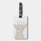 Chihuahua en Tiara Bagagelabel (Achterkant verticaal)