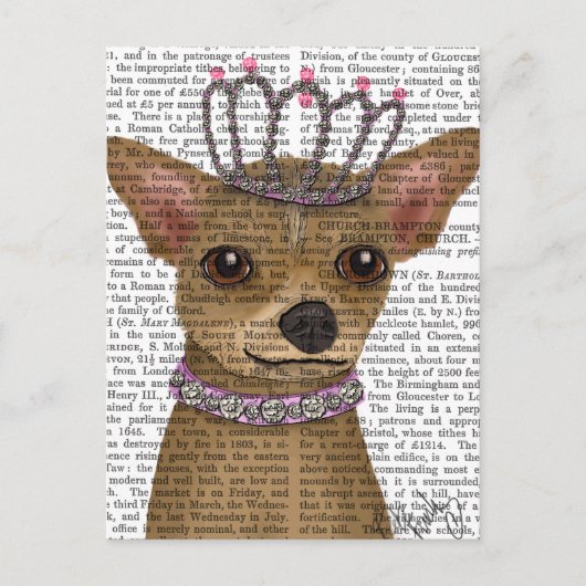 Chihuahua en Tiara Briefkaart (Voorkant)
