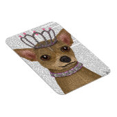 Chihuahua en Tiara Magneet (Rechterzijde)