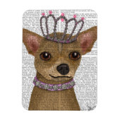 Chihuahua en Tiara Magneet (Verticaal)