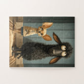 Chihuahua en zwart schaap - grappige puzzel (Horizontaal)