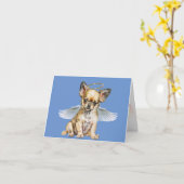 Chihuahua-engel verlies van huisdierkaart kaart (Gele Bloem)