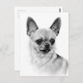 Chihuahua Expressie Handgeschilderd kunstwerk Briefkaart (Voorkant / Achterkant)