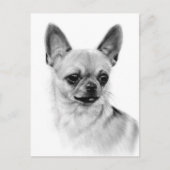 Chihuahua Expressie Handgeschilderd kunstwerk Briefkaart (Voorkant)