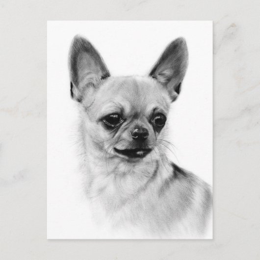 Chihuahua Expressie Handgeschilderd kunstwerk Briefkaart (Voorkant)
