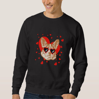 Chihuahua Face Heart Glasses Valentines Day Pet Do Trui