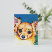 Chihuahua Fawn LC Briefkaart (Staand voorkant)