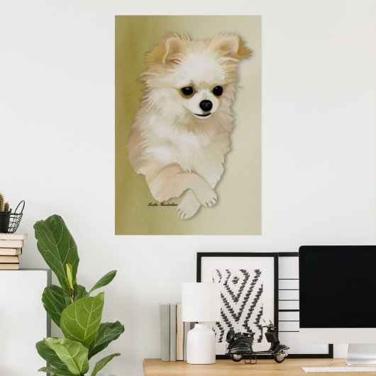Chihuahua Fawn Puppy Poster (Thuiskantoor)