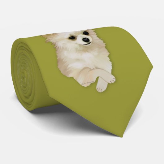 Chihuahua Fawn Puppy Stropdas (Opgerold)