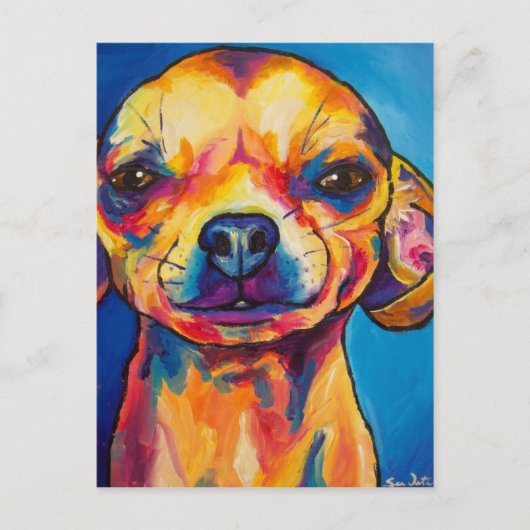 Chihuahua Fawn- Stoli Briefkaart (Voorkant)