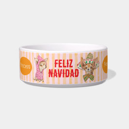 Chihuahua Feliz Navidad Happy Howholidays hond Voerbakje