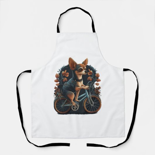 Chihuahua Fietshond Fietsen Schort (Voorkant)