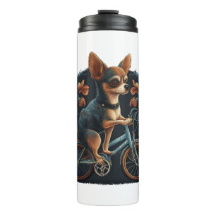 Chihuahua Fietshond Fietsen Thermosbeker