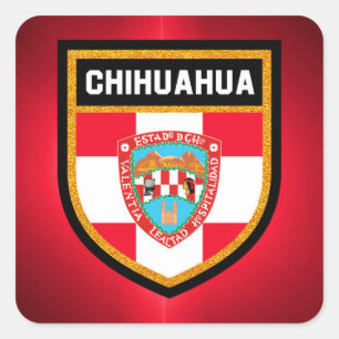 Chihuahua Flag Vierkante Sticker