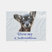 Chihuahua Fleece Blanket (Voorkant (Horizontaal))