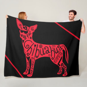 "CHIHUAHUA" FLEECE DEKEN