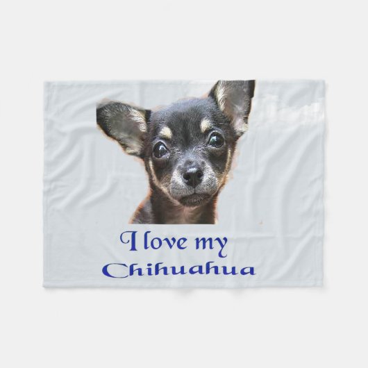 Chihuahua fleece deken (Voorkant (Horizontaal))