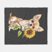 Chihuahua fleece deken (Voorkant (Horizontaal))
