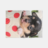 Chihuahua Fleece Deken Voeg uw foto toe (Voorkant (Horizontaal))