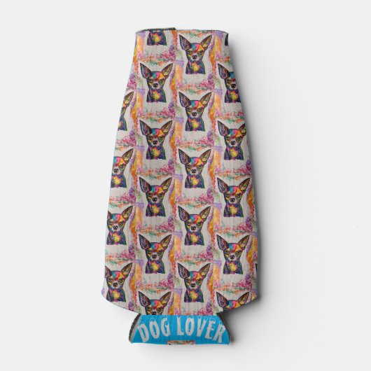 Chihuahua Fles Cooler (Voorkant)