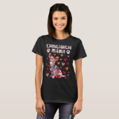 Chihuahua Floral Chihuahua Mama T-shirt (Voorkant volledig)