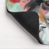 Chihuahua Floral Dog Art Muismat (Hoek)