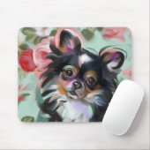 Chihuahua Floral Dog Art Muismat (Met muis)