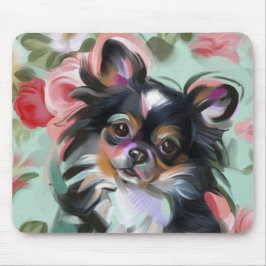 Chihuahua Floral Dog Art Muismat