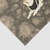 Chihuahua Floral  Sepia Decoupage Dog Art Tissuepapier (Detail)