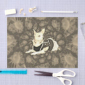 Chihuahua Floral  Sepia Decoupage Dog Art Tissuepapier (Craft)