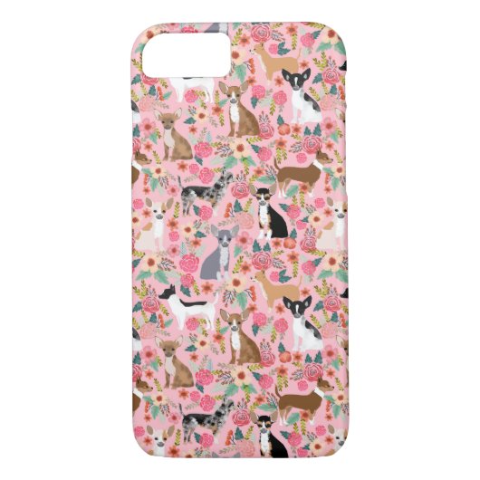 Chihuahua Florals telefoonzaak - telefoonzaken Case-Mate iPhone Case (Achterkant)