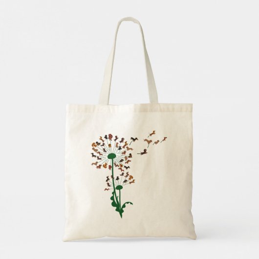 Chihuahua Flower Fly Dandelion Chihuahua Funny Dog Tote Bag (Achterkant)