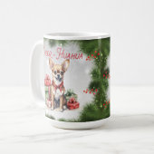 Chihuahua Funny Christmas Dog Coffee Mok (Voorkant links)