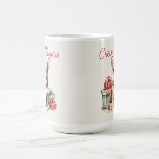 Chihuahua Funny Christmas Dog Coffee Mok (Center)