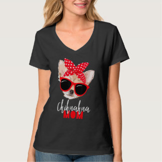 Chihuahua Funny Dog mam Zonnebrillen Dog T-shirt