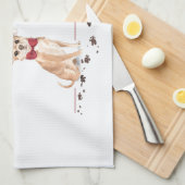 Chihuahua Funny kersthond met boom Theedoek (Quarter Fold)