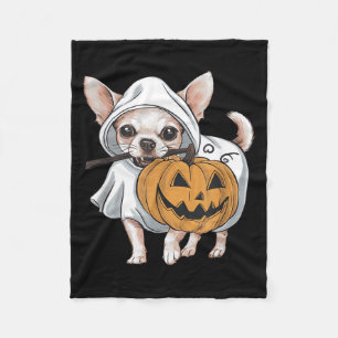 Chihuahua Geest Hond Halloween Fleece Deken