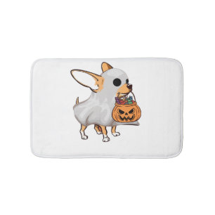 Chihuahua Geest Pompoen Halloween T-shirt Badmat