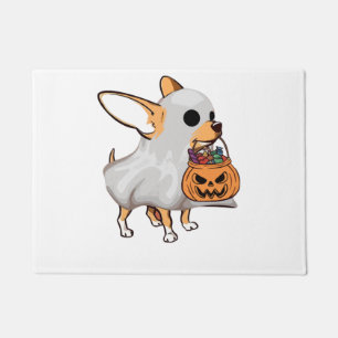 Chihuahua Geest Pompoen Halloween T-shirt Deurmat