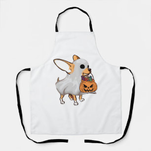 Chihuahua Geest Pompoen Halloween T-shirt Schort