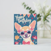 Chihuahua Gefeliciteerd  Briefkaart (Staand voorkant)