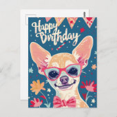 Chihuahua Gefeliciteerd  Briefkaart (Voorkant / Achterkant)