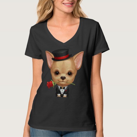 Chihuahua Gentleman T-shirt (Voorkant)