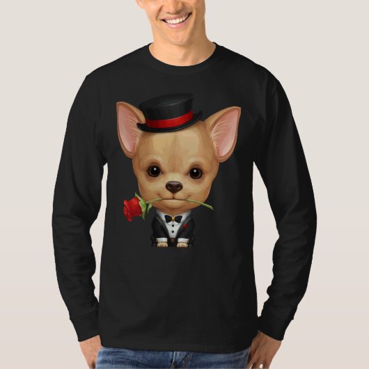 Chihuahua Gentleman T-shirt (Voorkant)