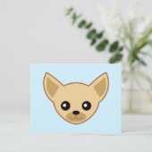 Chihuahua Gezicht Briefkaart (Staand voorkant)