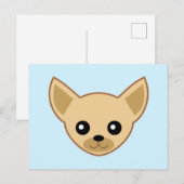 Chihuahua Gezicht Briefkaart (Voorkant / Achterkant)