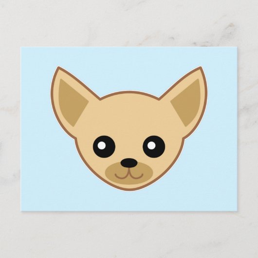Chihuahua Gezicht Briefkaart (Voorkant)